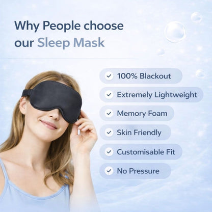 3D Sleep Eye Mask with Memory Foam - 100% Blackout Sleep Mask - Circadian Dream
