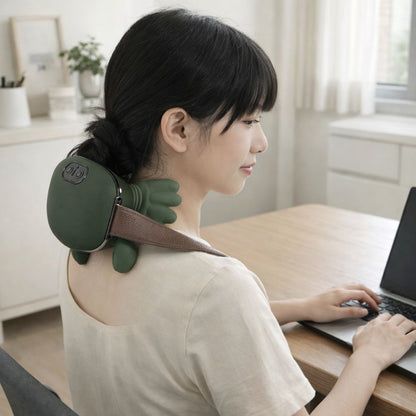 Shiatsu Neck & Shoulder Massager with Heat – Bionic Hand Deep Kneading Back Massager, Portable Rechargeable Massage Device