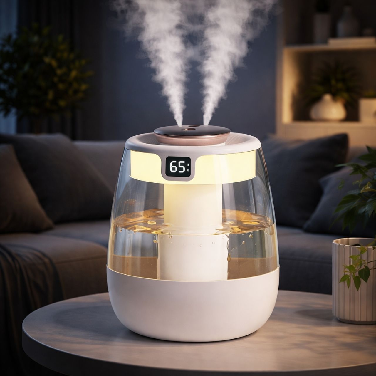 Quiet Cool Mist Air Humidifier for Bedroom & Home – Double Spray Humidifier for Larger Rooms