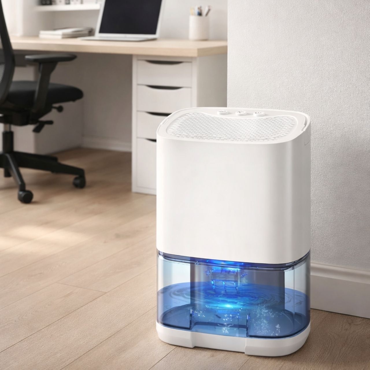 Dehumidifier for Damp Spaces – 1000ml Quiet Dehumidifier for Home, Office & RV