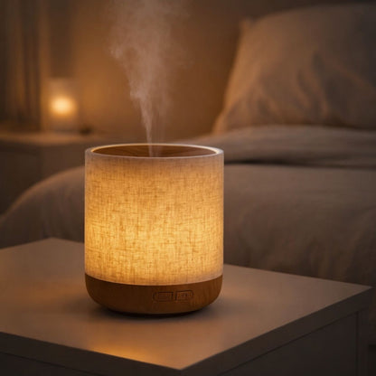 Essential Oil Diffuser with Fabric Cover & Soft Night Light