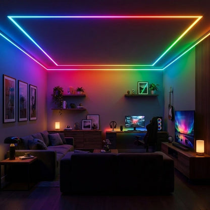 RGB Neon LED Strip Light with Bluetooth Control – Flexible Waterproof USB Neon Light for Home Decor