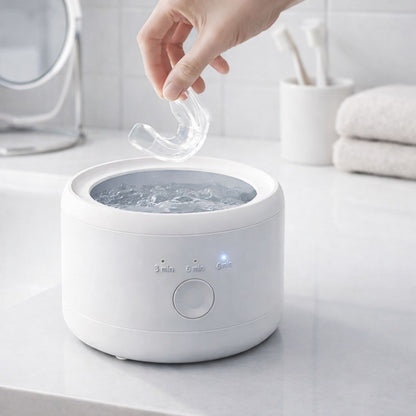 Ultrasonic Cleaner for Braces, Glasses & Jewelry – USB Rechargeable Cleaning Bath