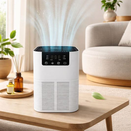 Desktop HEPA Air Purifier with Odor Control & Aromatherapy – Quiet Air Cleaner for Bedroom and Home