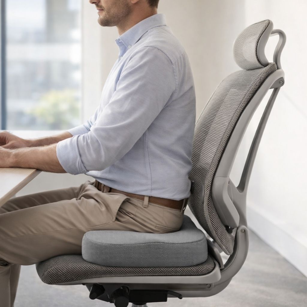 Ergonomic Memory Foam Seat Cushion for Office Chair – Comfort Cushion for Long Sitting