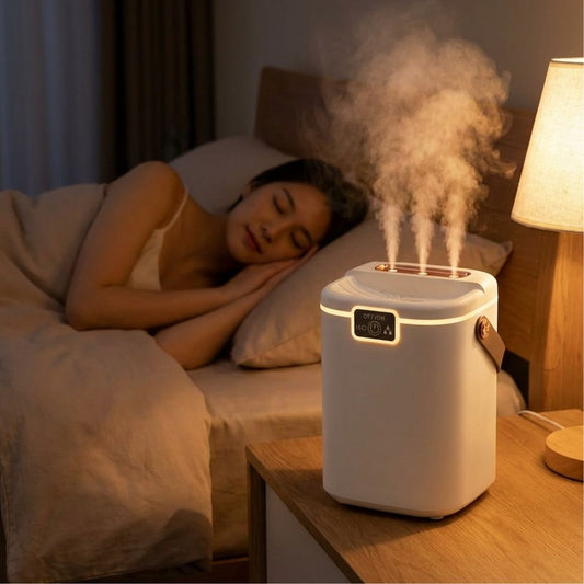Bedroom Humidifier with Night Light – Quiet Air Humidifier for Nighttime Comfort