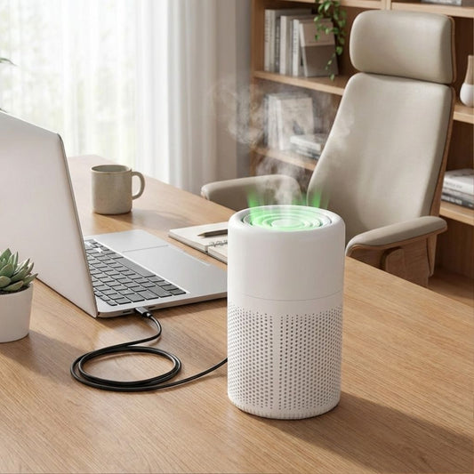 Desktop Air Purifier with HEPA Filter – Quiet Air Cleaner for Bedroom, Office & Home