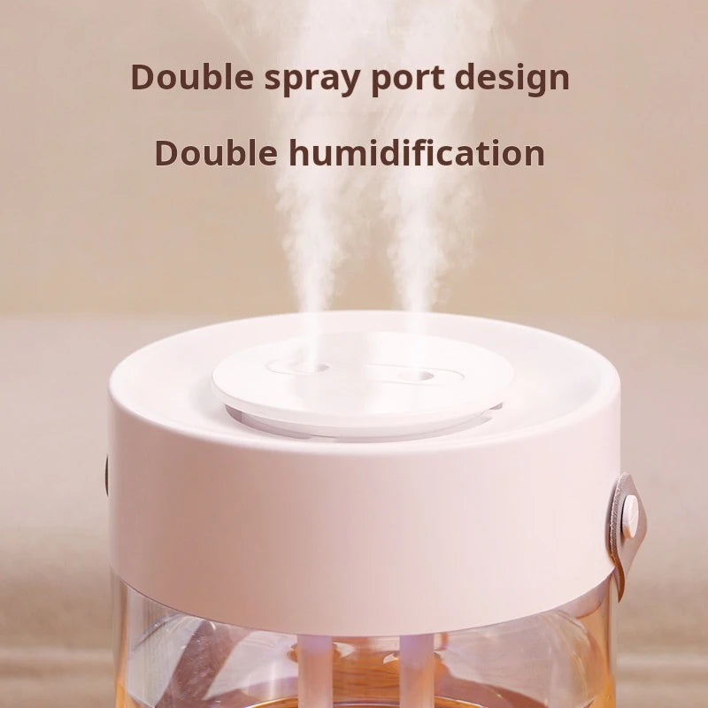 Humidifier for Dry Indoor Air – Quiet 3L Double Spray Humidifier for Bedroom & Office