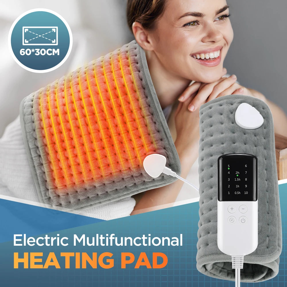 Electric Heating Pad with Adjustable Temperature & Timer