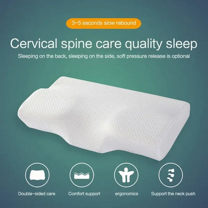 Ergonomic Cervical Memory Foam Pillow – Neck Support Pillow for Back & Side Sleepers