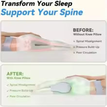 Memory Foam Knee Pillow – Ergonomic Leg Support Pillow for Side Sleepers