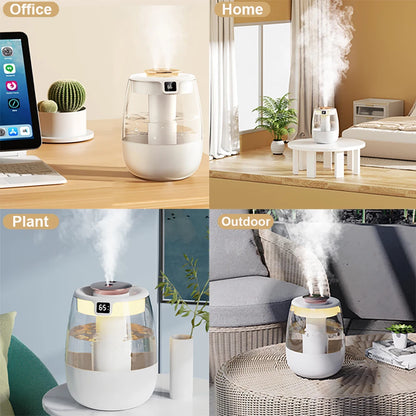 Quiet Cool Mist Air Humidifier for Bedroom & Home – Double Spray Humidifier for Larger Rooms