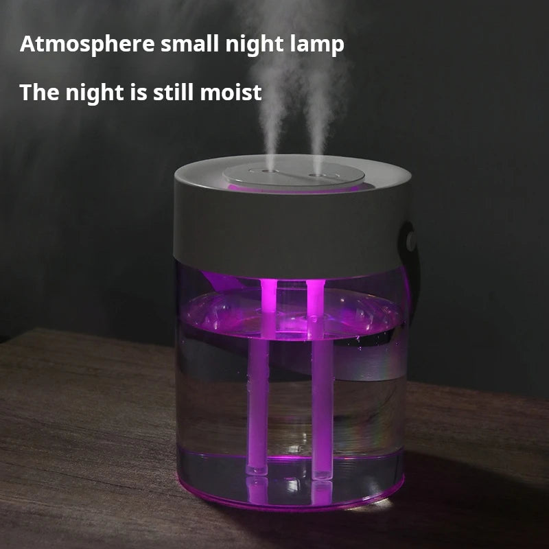 Humidifier for Dry Indoor Air – Quiet 3L Double Spray Humidifier for Bedroom & Office