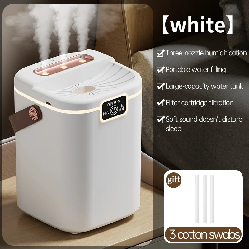 Bedroom Humidifier with Night Light – Quiet Air Humidifier for Nighttime Comfort