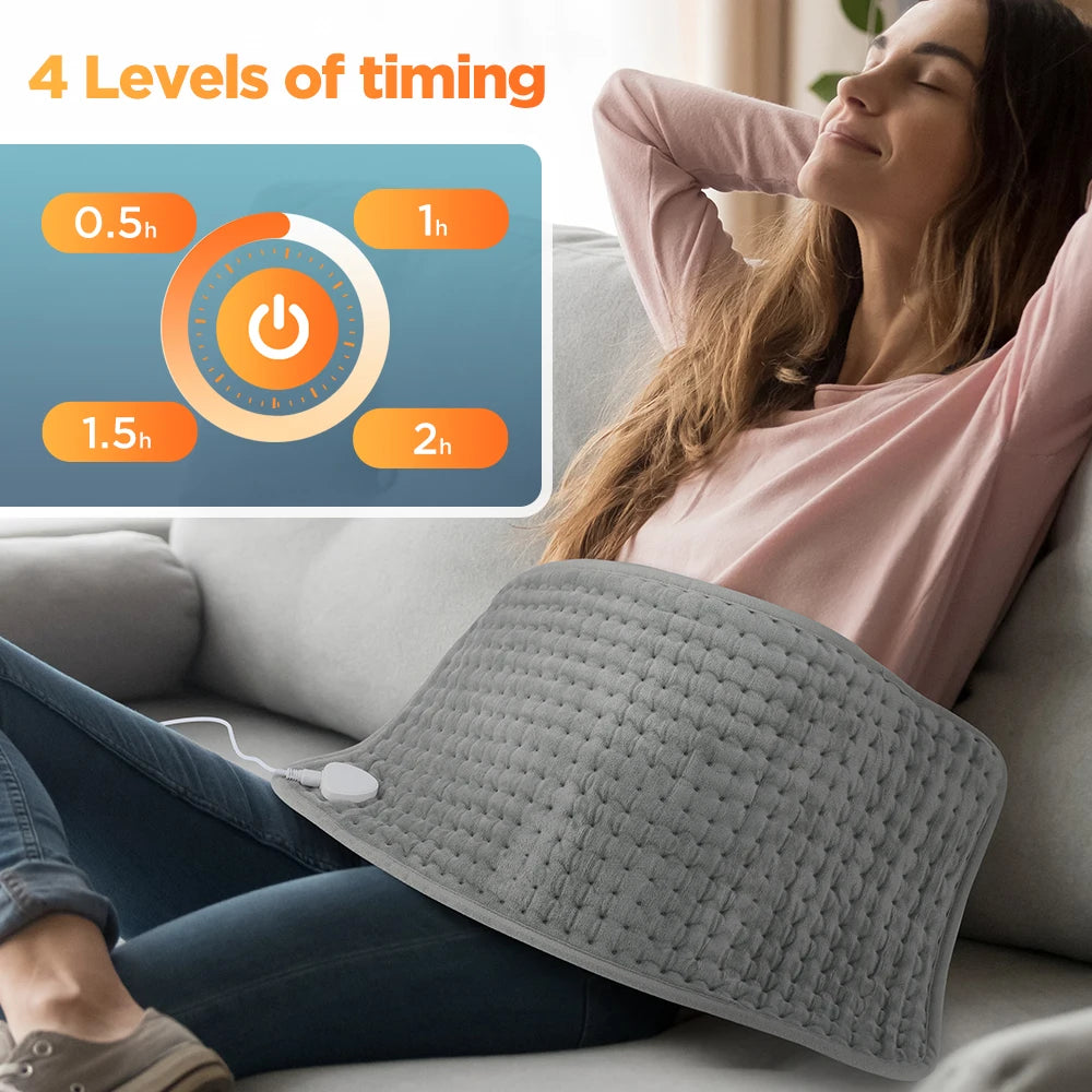 Electric Heating Pad with Adjustable Temperature & Timer
