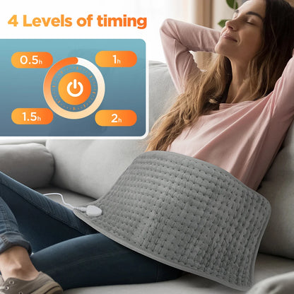 Electric Heating Pad with Adjustable Temperature & Timer