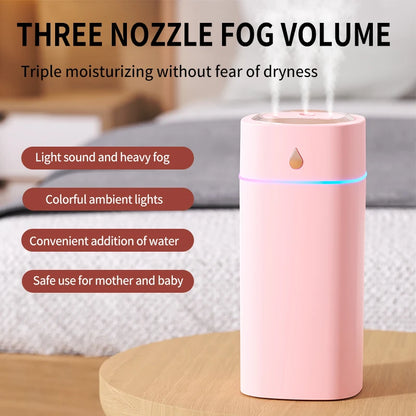 Quiet Bedroom Humidifier with Soft Night Light – Gentle Mist for Nighttime Comfort