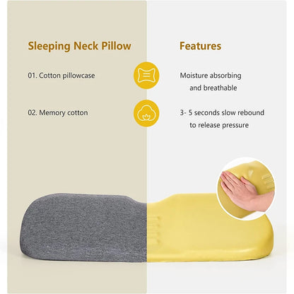 Cervical Memory Foam Pillow – Ergonomic Contour Neck Support Pillow for Back & Side Sleepers