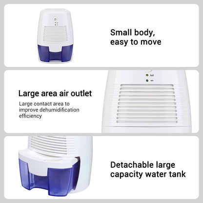 Mini Dehumidifier for Damp Spaces – Quiet Small-Room Dehumidifier for Bedroom & Bathroom