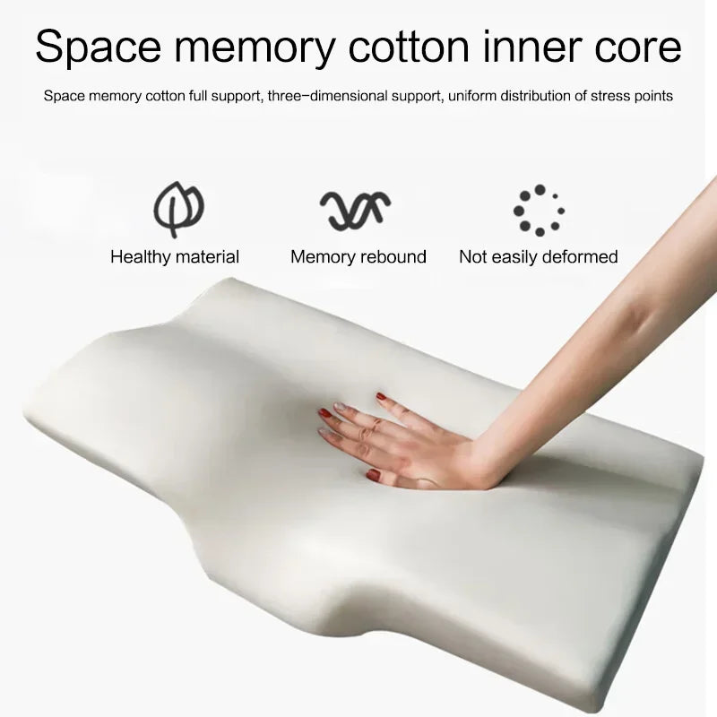 Ergonomic Cervical Memory Foam Pillow – Neck Support Pillow for Back & Side Sleepers