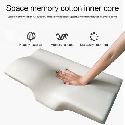 Ergonomic Cervical Memory Foam Pillow – Neck Support Pillow for Back & Side Sleepers