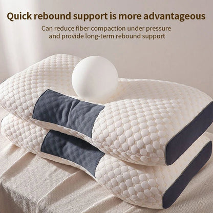 Cervical Neck Pillow for Sleeping – Ergonomic Contour Pillow with Fiber Support - Circadian Dream