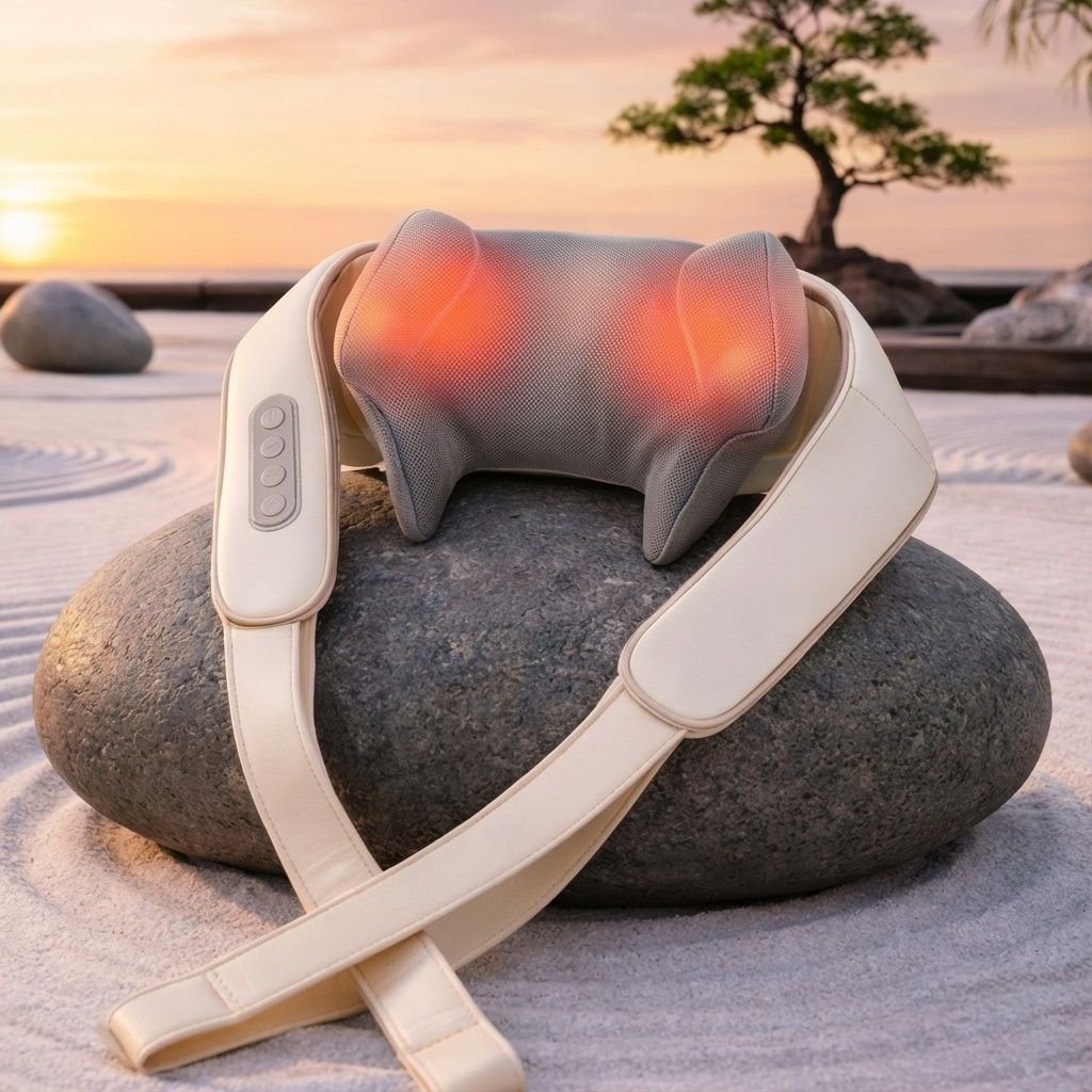 Deep Tissue Neck, Shoulder & Back Massager with Heat – Portable Shiatsu Massage Device for Pain Relief & Muscle Recovery - Circadian Dream