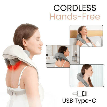 Heated Neck & Shoulder Massager for Office & Desk Work – Deep Tissue Shiatsu Back Massager with Heat for Neck Pain, Shoulder Tension & Upper Back Relief - Circadian Dream