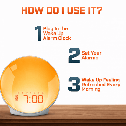 Sunrise Alarm Clock with Night Light & White Noise – Wake Up Light Alarm Clock - Circadian Dream